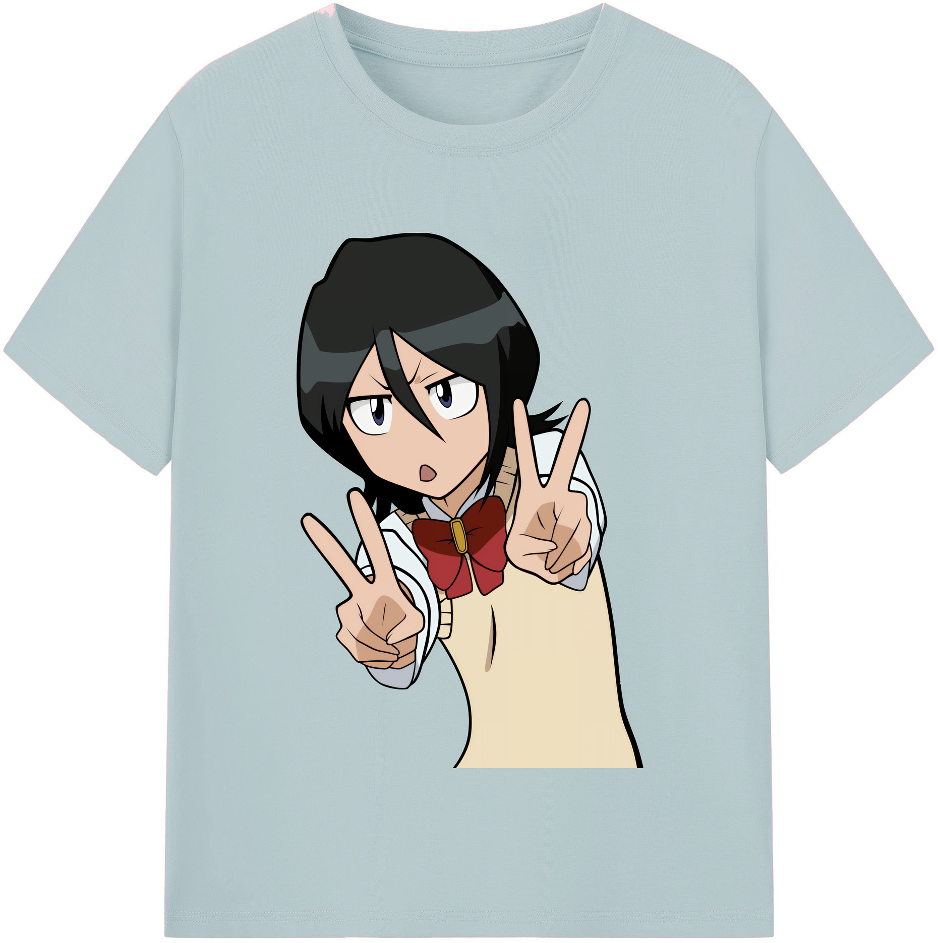 （画像用） ブリーチ 朽木ルキア BLEACH Kuchiki Rukia 綿100％半袖Tシャツ（フロントプリント）